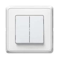 Wyłączniki światła i elektryczne - Łącznik podwójny Cariva biały - miniaturka - grafika 1