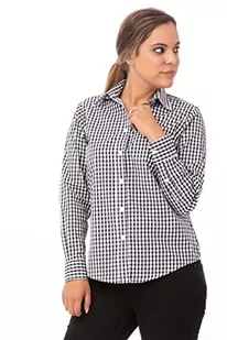 Uniform Works B217-XL damska koszula w kratkę, czarna - Koszule damskie - miniaturka - grafika 1