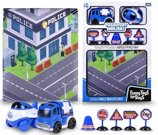 Artyk Transport miejski - Auto policja z matą - Samochody i pojazdy dla dzieci - miniaturka - grafika 1
