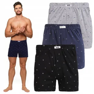 3x BOKSERKI Majtki MĘSKIE Luźne Bawełniane Guziki Moraj 100% Bawełna r. 5XL - Majtki męskie - miniaturka - grafika 1