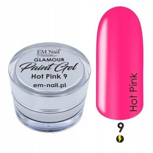Em nail professional Paint Gel Glamour Nr. 9 Hot Pink - Żele do paznokci - miniaturka - grafika 1