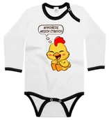 Body dla niemowląt - Body dziecięce Wykończę Moich Starych Śmieszny Kurczak Urwis 86/92 - miniaturka - grafika 1