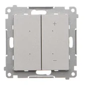 Wyłączniki światła i elektryczne - Kontakt Simon Ściemniacz do LED ściemnialnych klawiszowy Simon 55 - aluminium mat - miniaturka - grafika 1