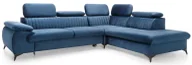 Narożniki - Ciemnoniebieska kanapa narożna rozkładana H0-L40 - miniaturka - grafika 1