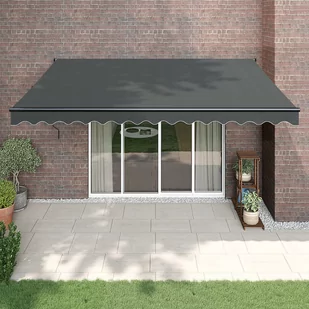vidaXL Zwijana markiza, antracytowa, 4,5x3 m, tkanina i aluminium - Markizy - miniaturka - grafika 1