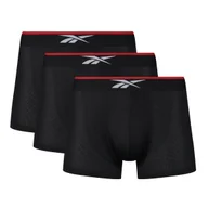 Majtki męskie - Bielizna męska Reebok C85513PKA SPORTS TRUNKS MED GLYYN Czarna - miniaturka - grafika 1