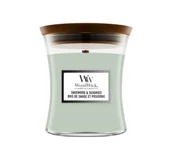 Świece - WOODWICK MEDIUM JAR CANDLE ŚWIECA ZAPACHOWA SAGEWOOD & SEAGRASS 275G - miniaturka - grafika 1