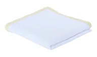 Koce i narzuty dla dzieci - Kocyk niemowlęcy muślinowy z bawełnianą koronką -Biały  80x100cm - miniaturka - grafika 1