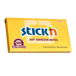 Stick&apos;n Karteczki samop. STICK'N 127x76 360st. - c.żółty - Etykiety samoprzylepne i bloki etykiet - miniaturka - grafika 3