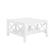 Ławy i stoliki kawowe - Beliani Stolik kawowy biały LOTTA - miniaturka - grafika 1