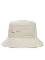 Czapki męskie - Tommy Jeans Kapelusz Tjm Linear Logo AM0AM13420 Beżowy - miniaturka - grafika 1