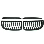 Atrapy i grille samochodowe - Matowo-czarne fronty grillowe kompatybilne z BMW serii 3 E90/E91 limuzyna/Touring 2005-2008 - miniaturka - grafika 1