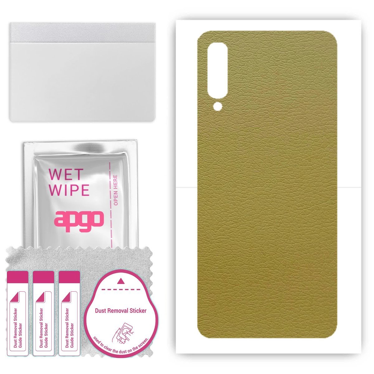 Folia naklejka skórka strukturalna na TYŁ do Samsung Galaxy A50 - Skóra Oliwkowa - apgo SKINS