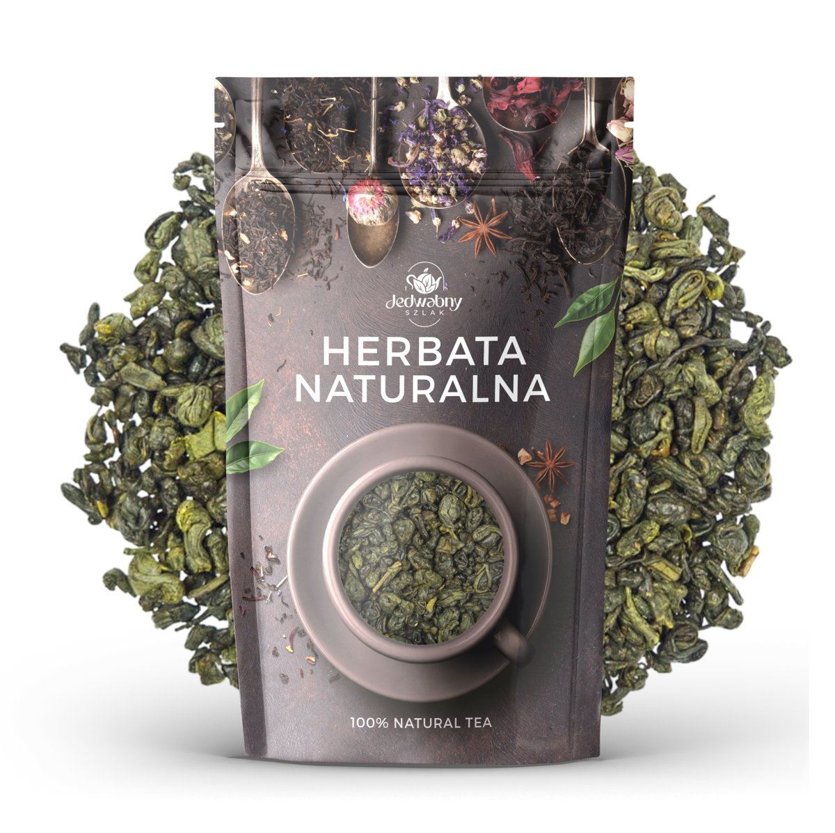 Herbata zielona GUNPOWDER liściasta 100g naturalna GREEN TEA liście premium