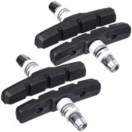 Części rowerowe - XLC BS-V01 Podkładki hamulcowe V-Brake 4 sztuki, black/red 2020 Klocki hamulcowe 2500383200 - miniaturka - grafika 1