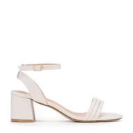 Półbuty męskie - Damskie sandały z paskami na słupku - miniaturka - grafika 1