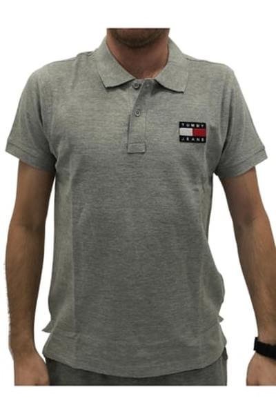 Tommy Hilfiger koszulka męska polo 456, szara, Rozmiar M