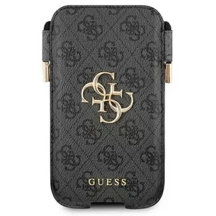 Guess 4G Big Metal Logo Pouch - Torebka na telefon L max 6.7" szary - Etui i futerały do telefonów - miniaturka - grafika 4