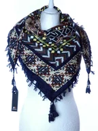 Apaszki i szaliki damskie - DAMSKA WZORZYSTA CHUSTA APASZKA ETNO Z FRĘDZLAMI - miniaturka - grafika 1