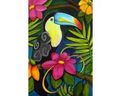 Dekoratorstwo - Diamentowa Mozaika, 19x27cm, Tukan - miniaturka - grafika 1