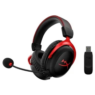 HyperX Cloud II Wireless czarno-czerwone 4P5K4AA - Słuchawki - miniaturka - grafika 1