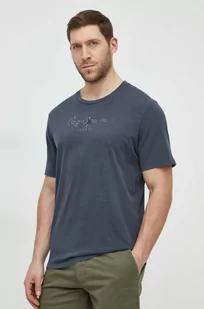 Pepe Jeans t-shirt bawełniany męski kolor szary z aplikacją - Koszulki męskie - miniaturka - grafika 1