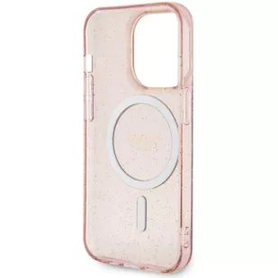 Guess GUHMP14XHCMCGP do Apple iPhone 14 Pro Max 6,7" różowy/pink hardcase Glitter Gold MagSafe - Etui i futerały do telefonów - miniaturka - grafika 7