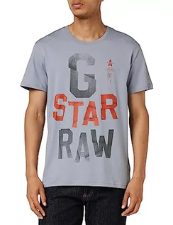 Koszulki męskie - G-STAR RAW Wrinkled Letters T-shirt męski, Szary (Dim Grey D24693-336-3885), S - grafika 1