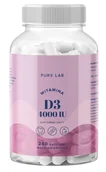Witaminy i minerały - Pure Lab Witamina D3 4000 IU, Suplement diety, 240 kapsułek - miniaturka - grafika 1