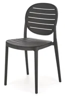 Krzesła - Czarne nowoczesne krzesło sztaplowane 120cm R0-K20 - miniaturka - grafika 1