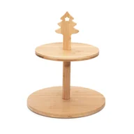 Tace i patery - Patera BAMBOU dwupoziomowa z choinką 30 cm x 25 cm HOMLA - miniaturka - grafika 1