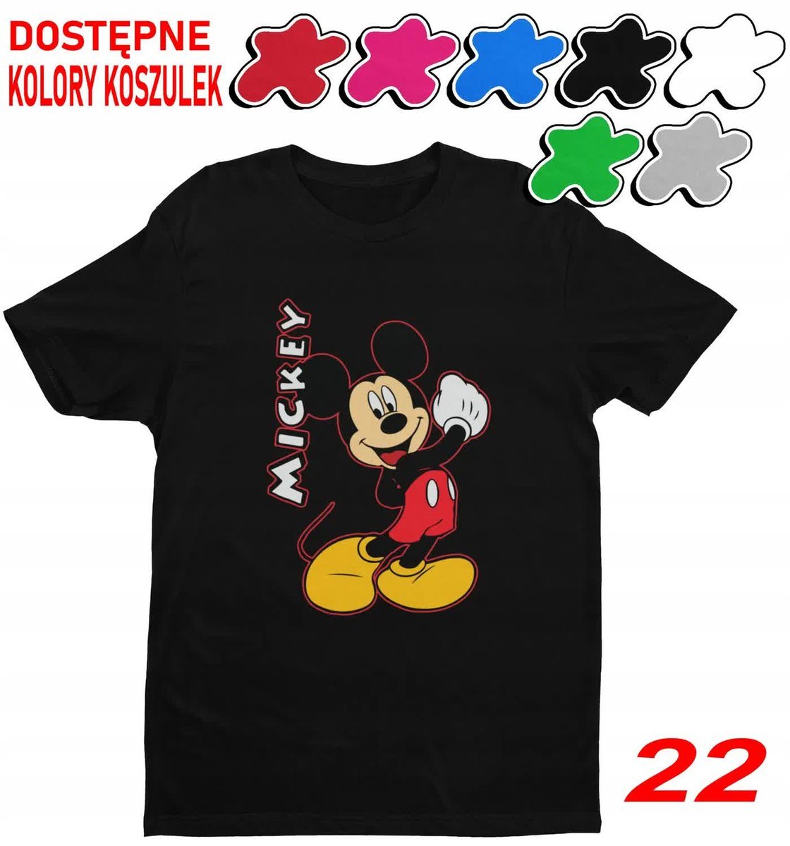 Dziecięca Koszulka Z Nadrukiem Duży Wybór Myszka Miki Różne -L 146-152