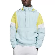 Kurtki męskie - Urban Classics Kurtka męska Windbreaker Light 3-ton Pull Over Jacket, niebieski (Lightblue/Brightyellow/White 01714), S - miniaturka - grafika 1