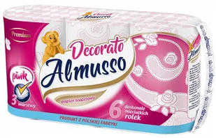 Almusso Papier toaletowy Decorato 6 rolek różowy - Papier toaletowy - miniaturka - grafika 1