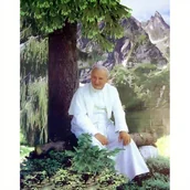 Rękodzieło - TEMU Zestaw do Malowania Diamentami DIY 5D – Okrągłe Kryształki, Pełne Obrazy na Płótnie z Diamentami – Dekoracja Domowa „Papież Jan Paweł II”, - miniaturka - grafika 1