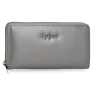 Portfele - Pepe Jeans Ruby Portfel z uchwytem na karty Szary 19,5x10x2 cm Poliester i PU by Joumma Bags, Szary, Talla única, Portfel z uchwytem na karty - miniaturka - grafika 1