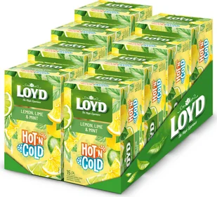 Loyd Hot’N Cold - Cytryna, Limonka i Mięta - Zestaw 8 Sztuk - Ekspresowa Herbata Owocowa na Zimno i Ciepło, Cold Brew, Torebki Pakowane Pojedynczo - Herbata - miniaturka - grafika 1