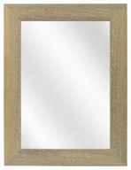 Lustra - Szare drewniane lustro w szerokiej ramie Skania 39X - miniaturka - grafika 1