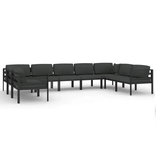 Modułowy aluminiowy zestaw wypoczynkowy do ogrodu antracytowy 70x70x64,5 c