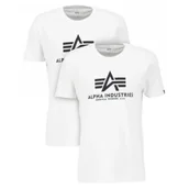 Odzież taktyczna i umundurowanie - Koszulki Alpha Industries Basic 2 Pack 106524 09 - Białe XXL - miniaturka - grafika 1