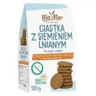 Ciastka - BiaMar Ciastka z siemieniem lnianym bez dodatku cukru - 140g 02137 - miniaturka - grafika 1