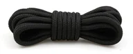 Akcesoria obuwnicze - Sznurowadła Okrągłe Bawełniane 110 Cm Czarne - miniaturka - grafika 1