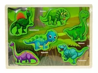 Układanki dla dzieci - układanka puzzle drewniane dinozaury 570276 - miniaturka - grafika 1