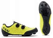 Buty rowerowe - BUTY ROWEROWE NORTHWAVE Rebel 3 - Yellow Fluo - Rozmiar 44 - miniaturka - grafika 1