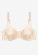 Biustonosze - Jasnobeżowy Biustonosz Koronkowy Typu Full Cup Vikoni - miniaturka - grafika 1