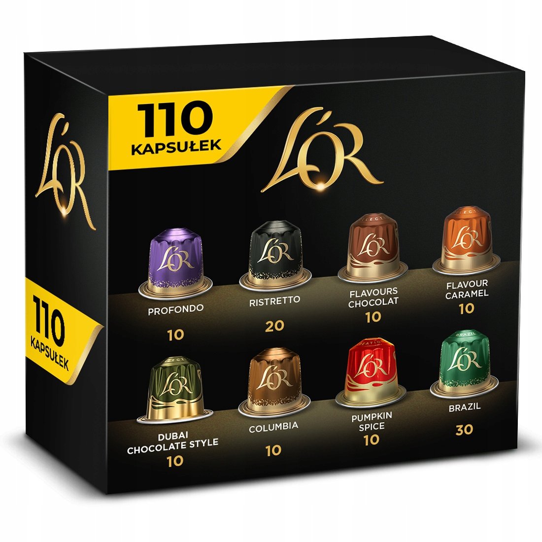 Kapsułki L'or zestaw do Nespresso(r)* mix z Dubai Chocolate 110 sztuk