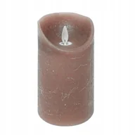 Świece - Świeca woskowa LED w kolorze Antyczny różowy 15cm - miniaturka - grafika 1