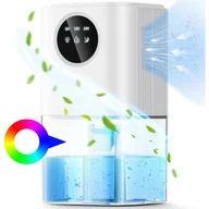 Oczyszczacze powietrza - Osuszacz powietrza 6 w 1 do łazienki i sypialni z automatycznym wyłączaniem, minutnikiem i 7-kolorowym oświetleniem LED (biały) - miniaturka - grafika 1