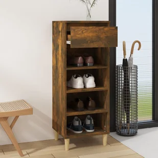 Lumarko Półka na buty, przydymiony dąb, 40x36x105 cm - Szafki na buty - miniaturka - grafika 7