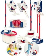 Zabawy w naśladowanie dorosłych - Zestaw Sprzątający 8w1 Odkurzacz Pionowy dla Dzieci Robot Mop Miotła 3 L+ - miniaturka - grafika 1